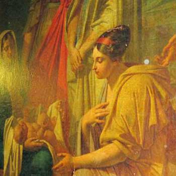 Détail de  La Nativité après restauration