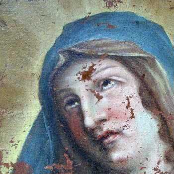 Détail de la Vierge avant retouche