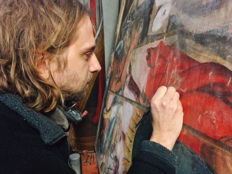 Jérôme Ruiz, restaurateur de tableaux, atelier du Lauragais, Toulouse 