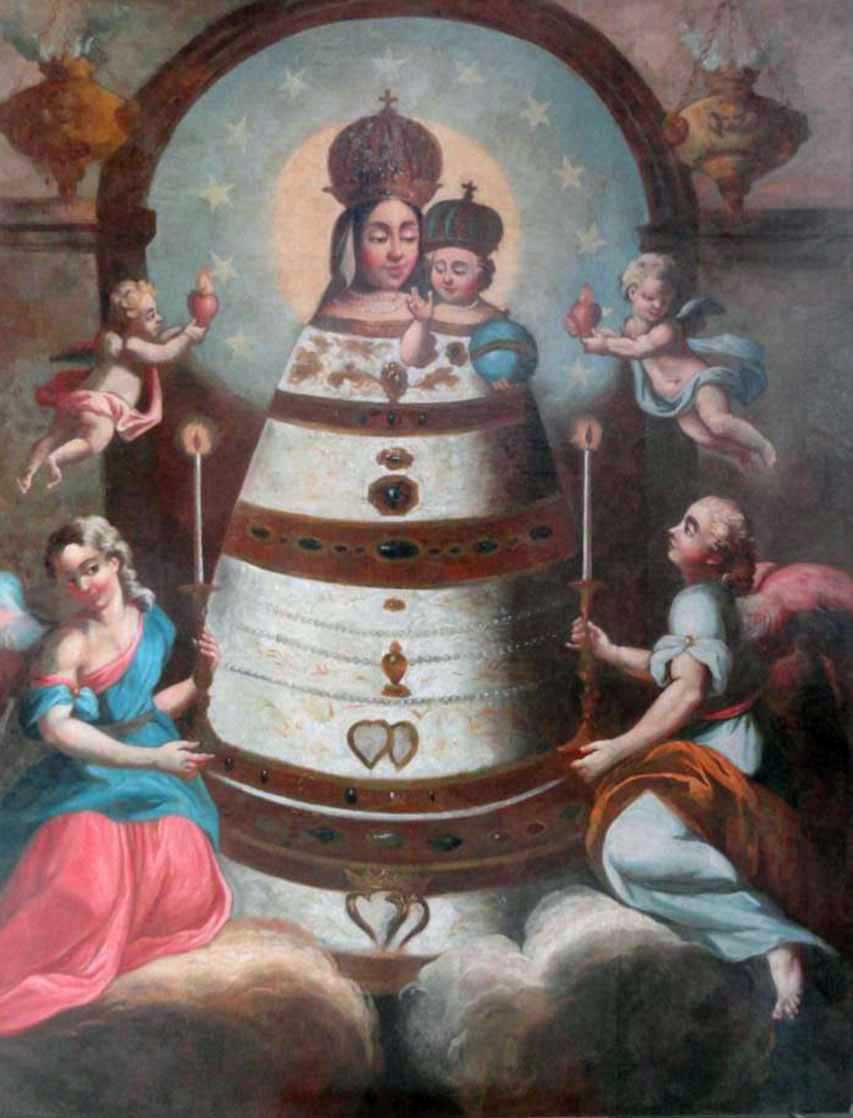 atelier du lauragais,restauration huile sur toile, Vierge au tonneau