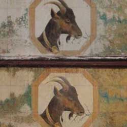 le panneau avant et après restauration 