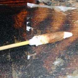 Elimination en cours de la couche de suie 