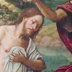 Panneau central, avant, après enlèvement des vernis et des repeints, après retouche  