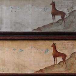 le panneau avant et après restauration