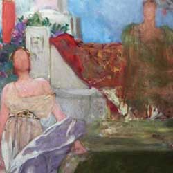 le tableau après nettoyage et masticage et après restauration