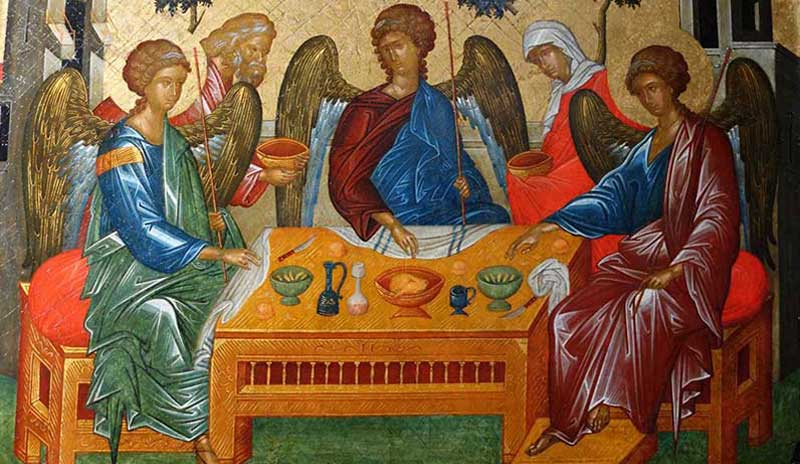 atelier du lauragais,restauration tempéra à l'oeuf :  Le repas des anges chez Abraham