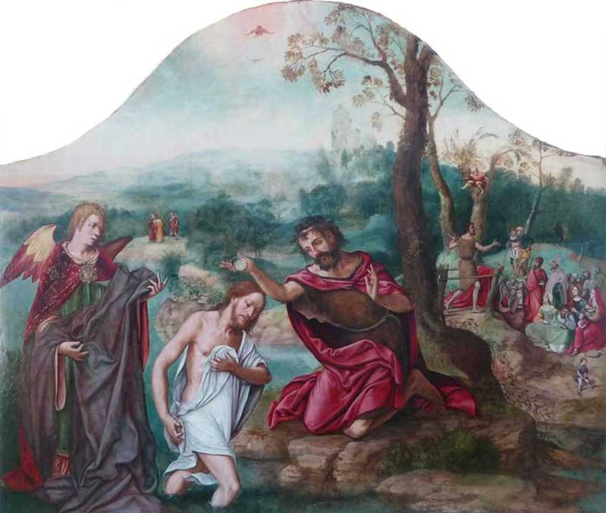 atelier du lauragais,restauration peinture huile sur bois, histoire de St Jean Baptiste