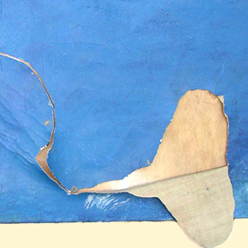 La principale lacération, état d'une partie du tableau avant restauration