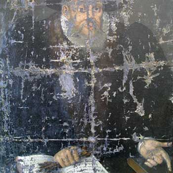 Le tableau après nettoyage, masticage et vernissage