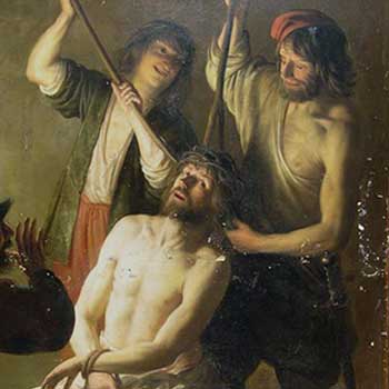 Le tableau après nettoyage et masticage