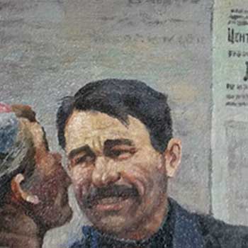 détail avant restauration, après reprise du support et masticage puis après retouche. 